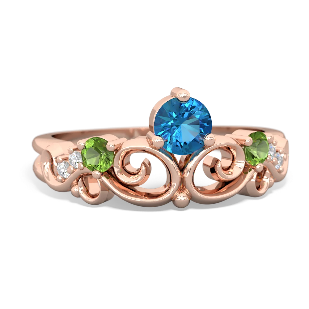 London Topaz Crown Keepsake 14K Rose Gold ring R5740