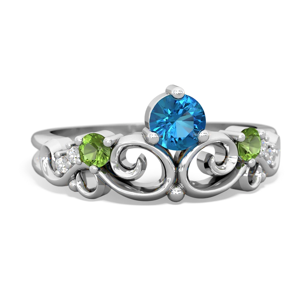 London Topaz Crown Keepsake 14K White Gold ring R5740