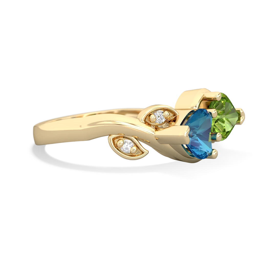 London Topaz Floral Elegance 14K Yellow Gold ring R5790