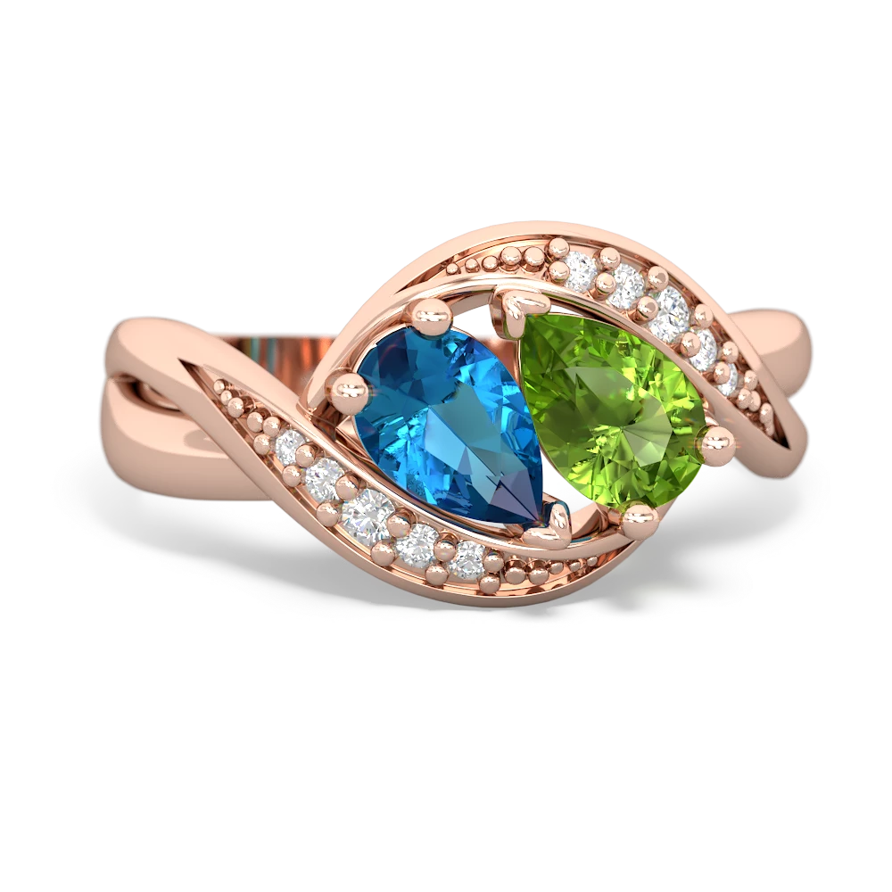 London Topaz Summer Winds 14K Rose Gold ring R5342