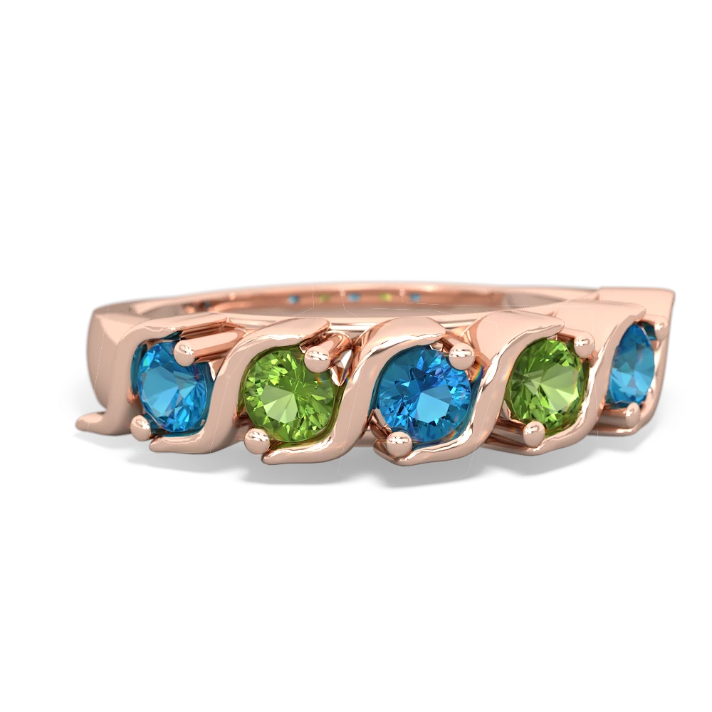 London Topaz Anniversary Band 14K Rose Gold ring R2089