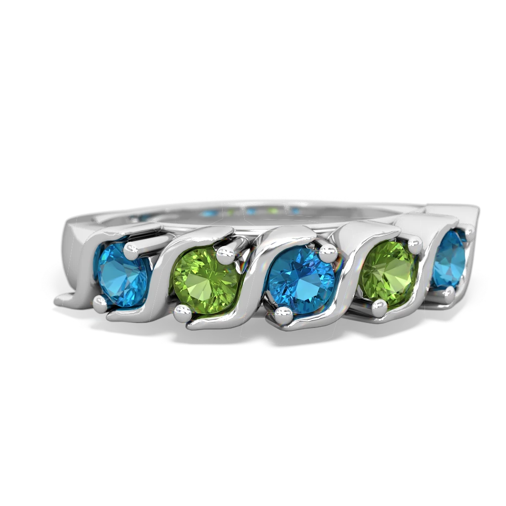 London Topaz Anniversary Band 14K White Gold ring R2089