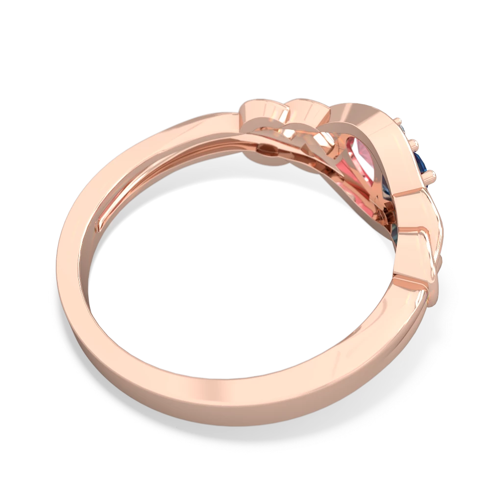 London Topaz Celtic Love Knot 14K Rose Gold ring R5420