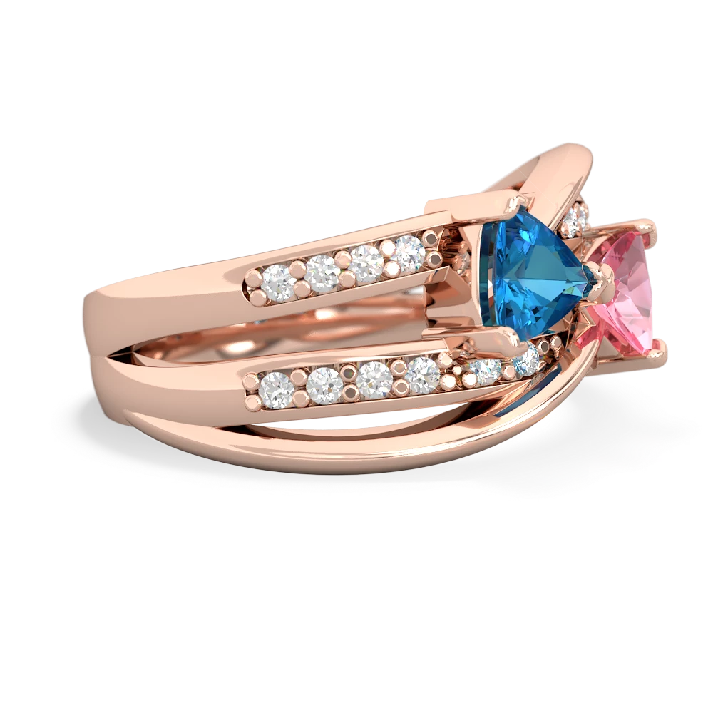 London Topaz Bowtie 14K Rose Gold ring R2360