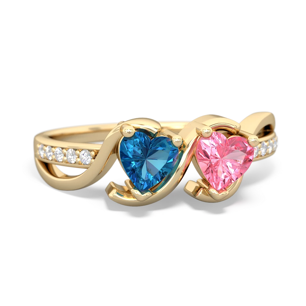 London Topaz Side By Side 14K Yellow Gold ring R3090