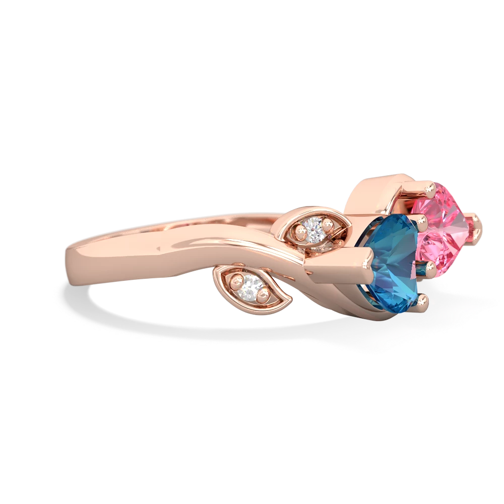 London Topaz Floral Elegance 14K Rose Gold ring R5790