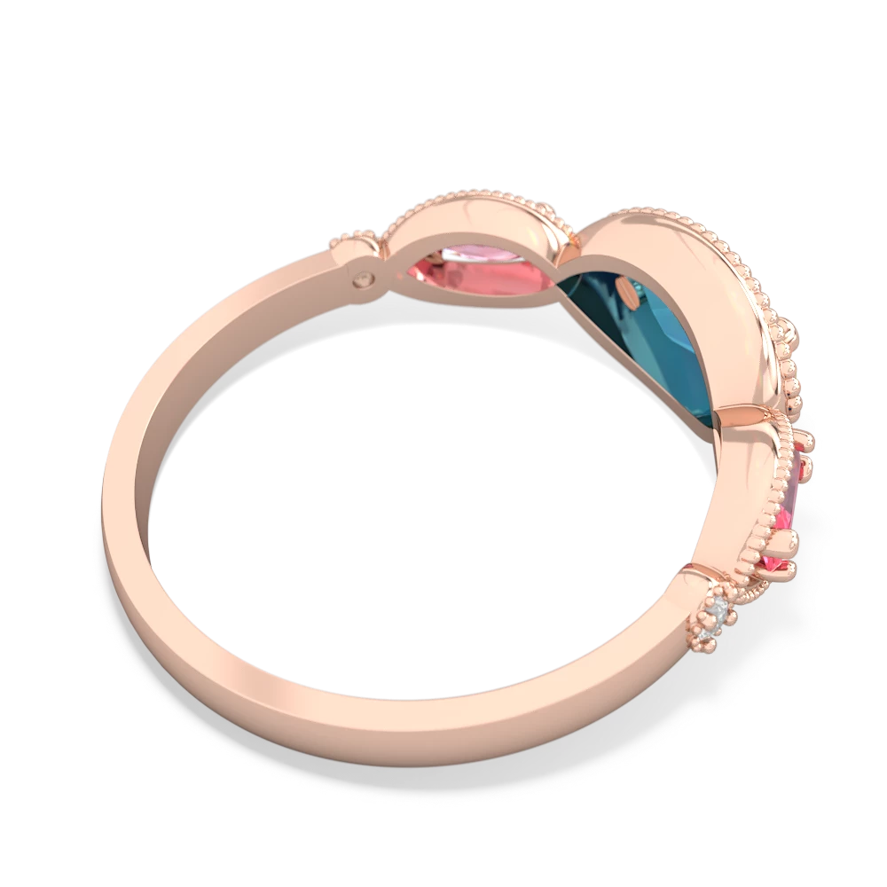 London Topaz Milgrain Marquise 14K Rose Gold ring R5700