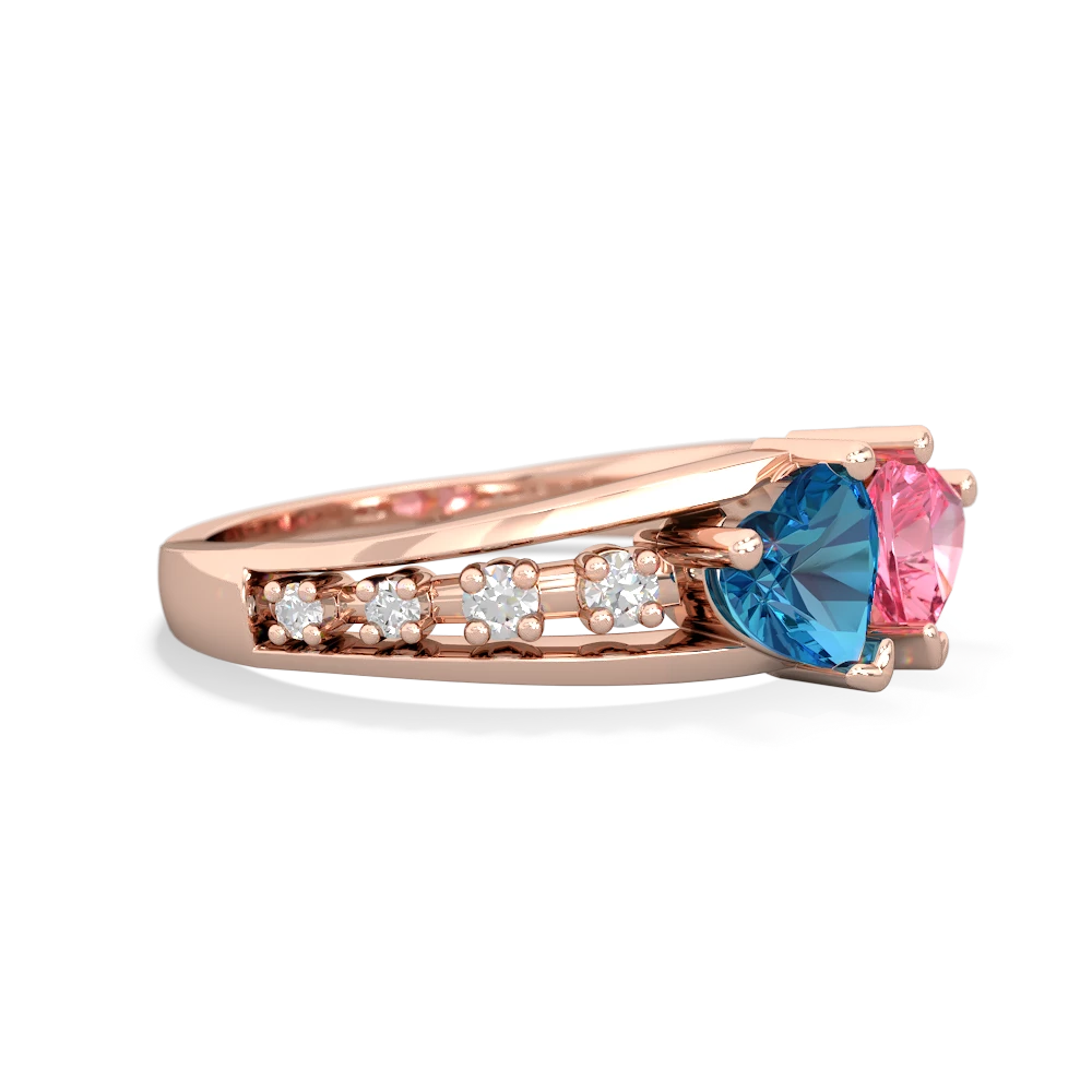 London Topaz Heart To Heart 14K Rose Gold ring R3342