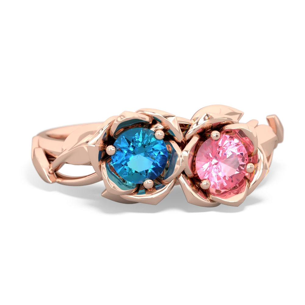 London Topaz Rose Garden 14K Rose Gold ring R5510