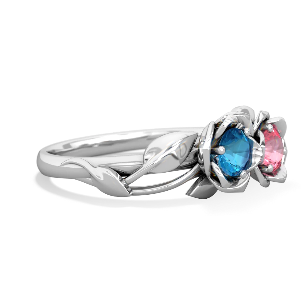 London Topaz Rose Garden 14K White Gold ring R5510