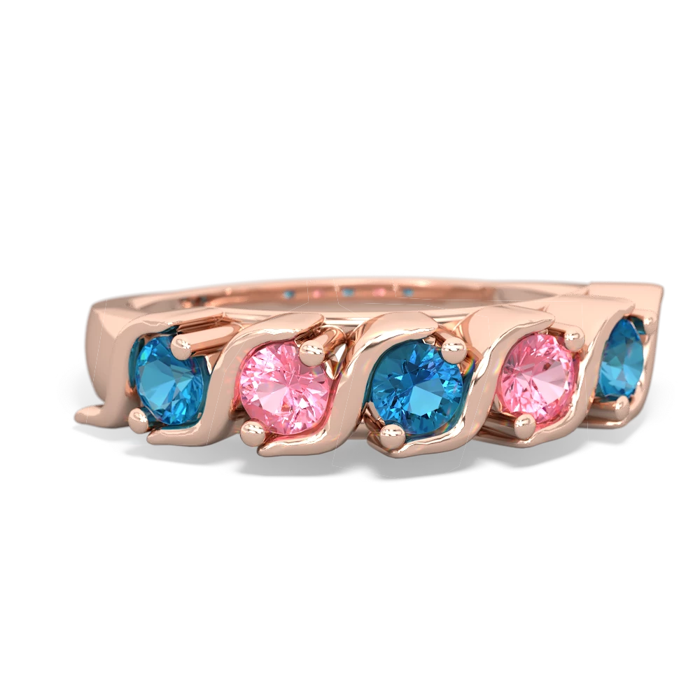 London Topaz Anniversary Band 14K Rose Gold ring R2089