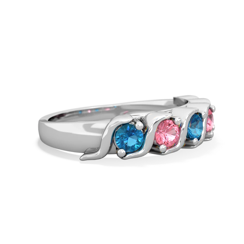 London Topaz Anniversary Band 14K White Gold ring R2089