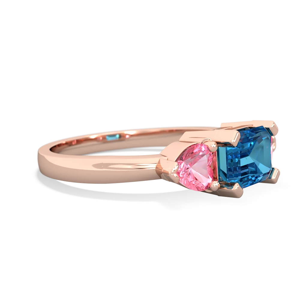 London Topaz Three Stone 14K Rose Gold ring R5235