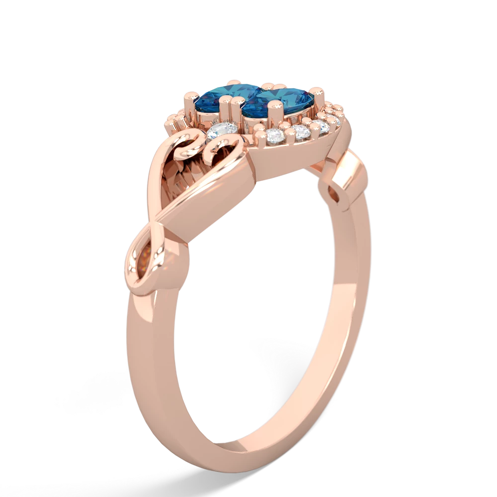 London Topaz Love Nest 14K Rose Gold ring R5860