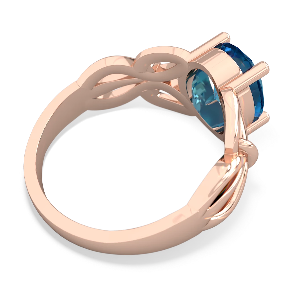 London Topaz Celtic Knot Cocktail 14K Rose Gold ring R2377