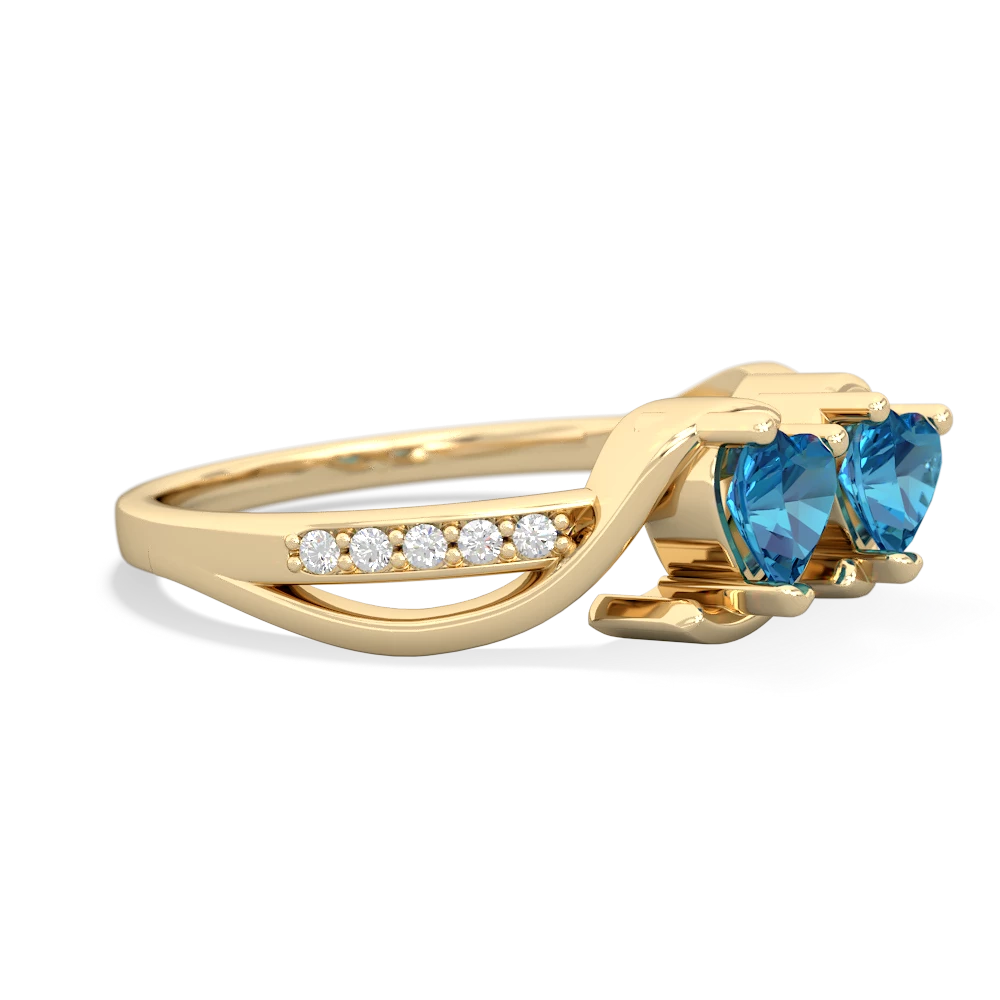 London Topaz Side By Side 14K Yellow Gold ring R3090