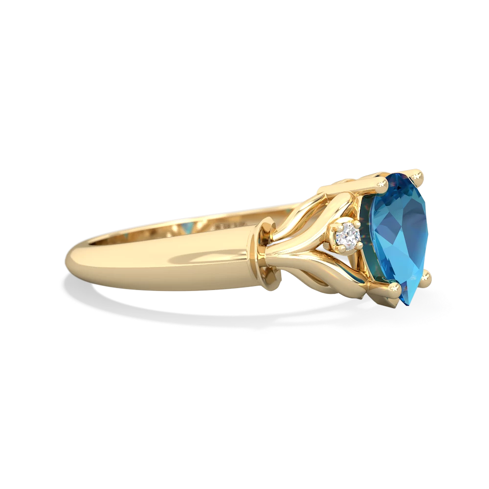 London Topaz Precious Pear 14K Yellow Gold ring R0826