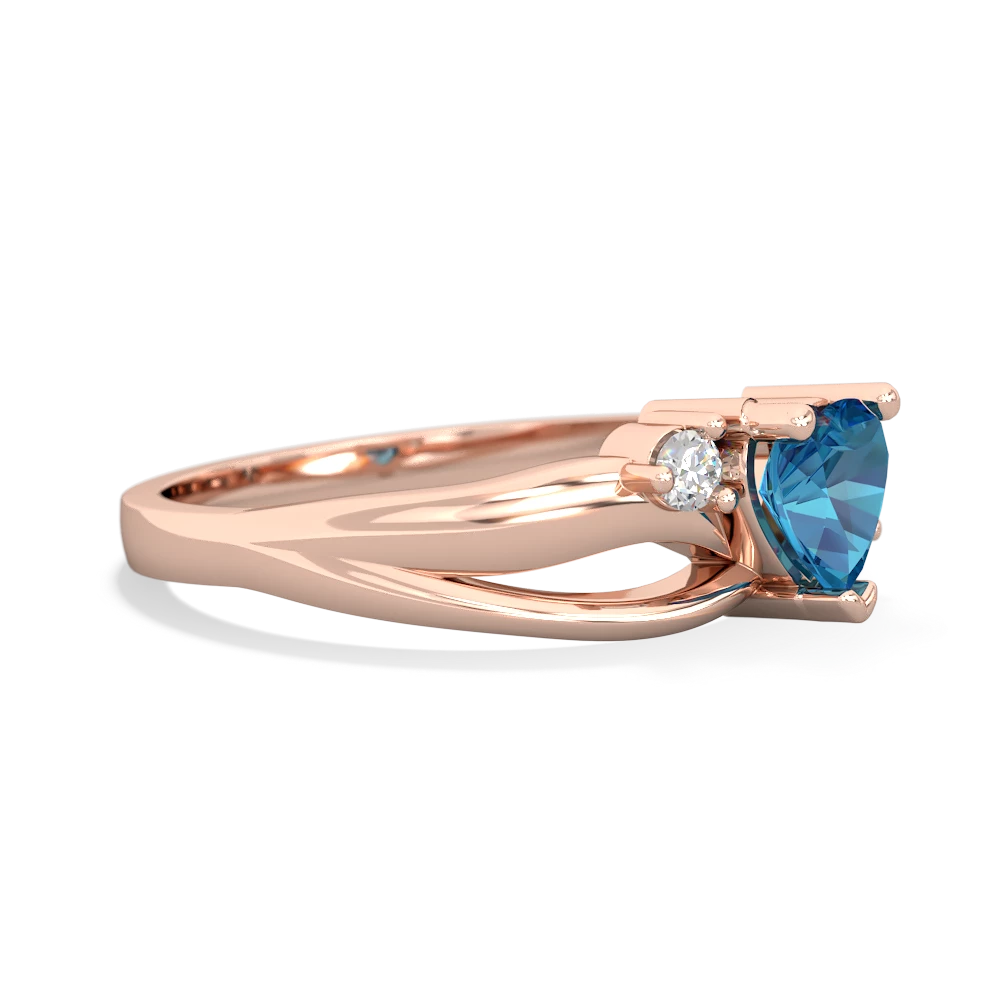 London Topaz Split Band Swirl 14K Rose Gold ring R2130