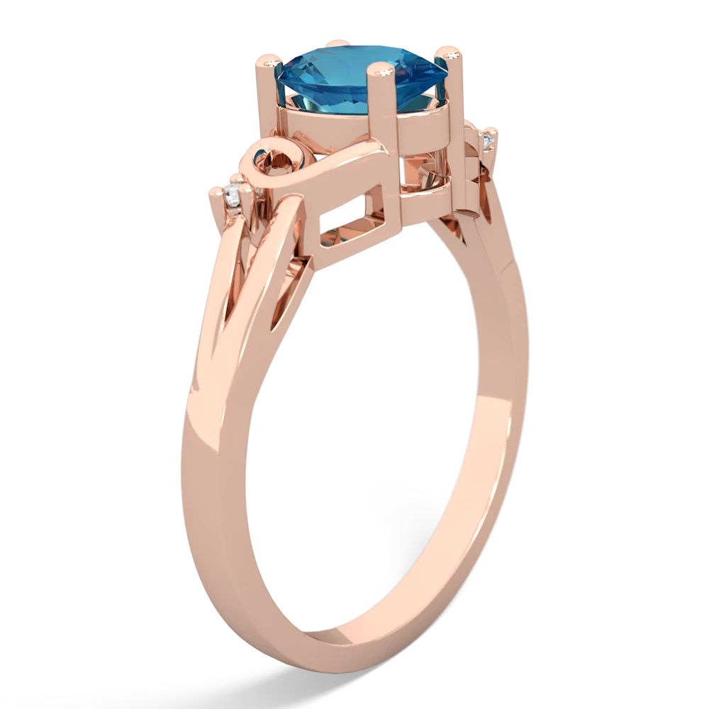 London Topaz Swirls 14K Rose Gold ring R2347