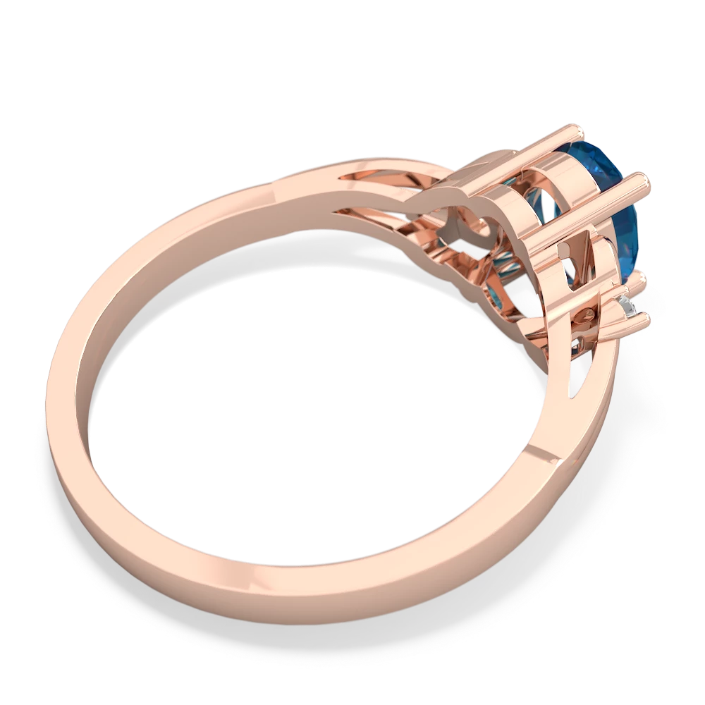 London Topaz Swirls 14K Rose Gold ring R2347