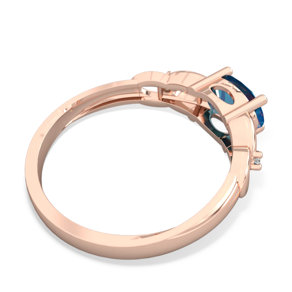 London Topaz Links 14K Rose Gold ring R4032