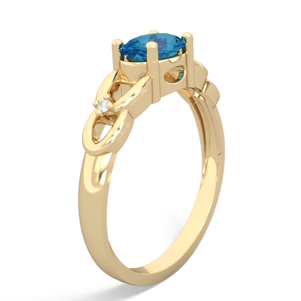 London Topaz Links 14K Yellow Gold ring R4032