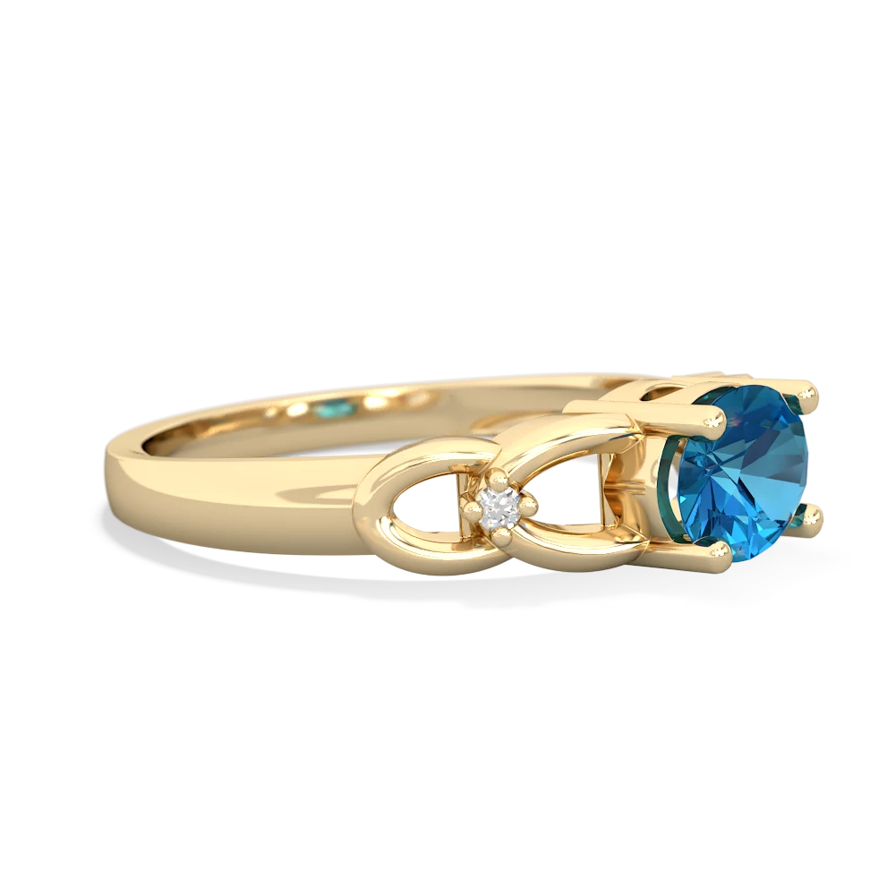 London Topaz Links 14K Yellow Gold ring R4032