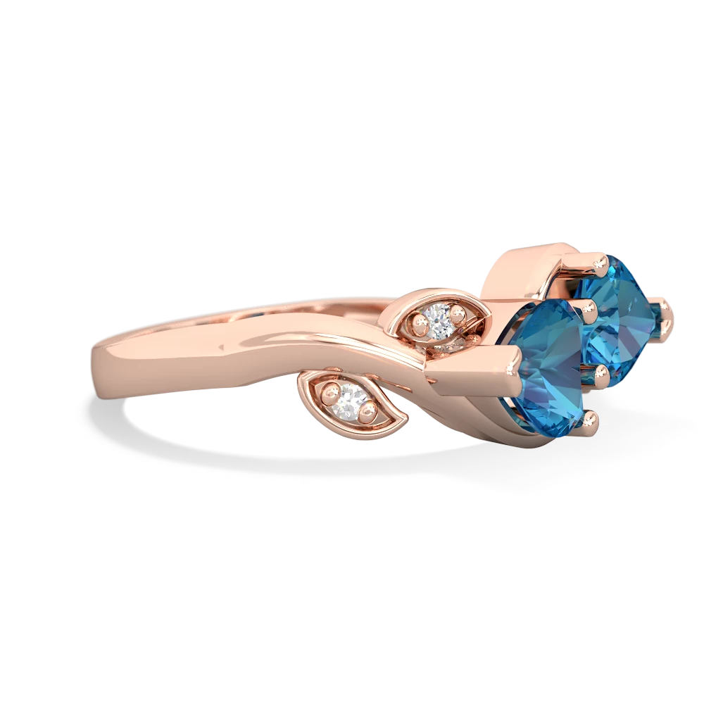 London Topaz Floral Elegance 14K Rose Gold ring R5790