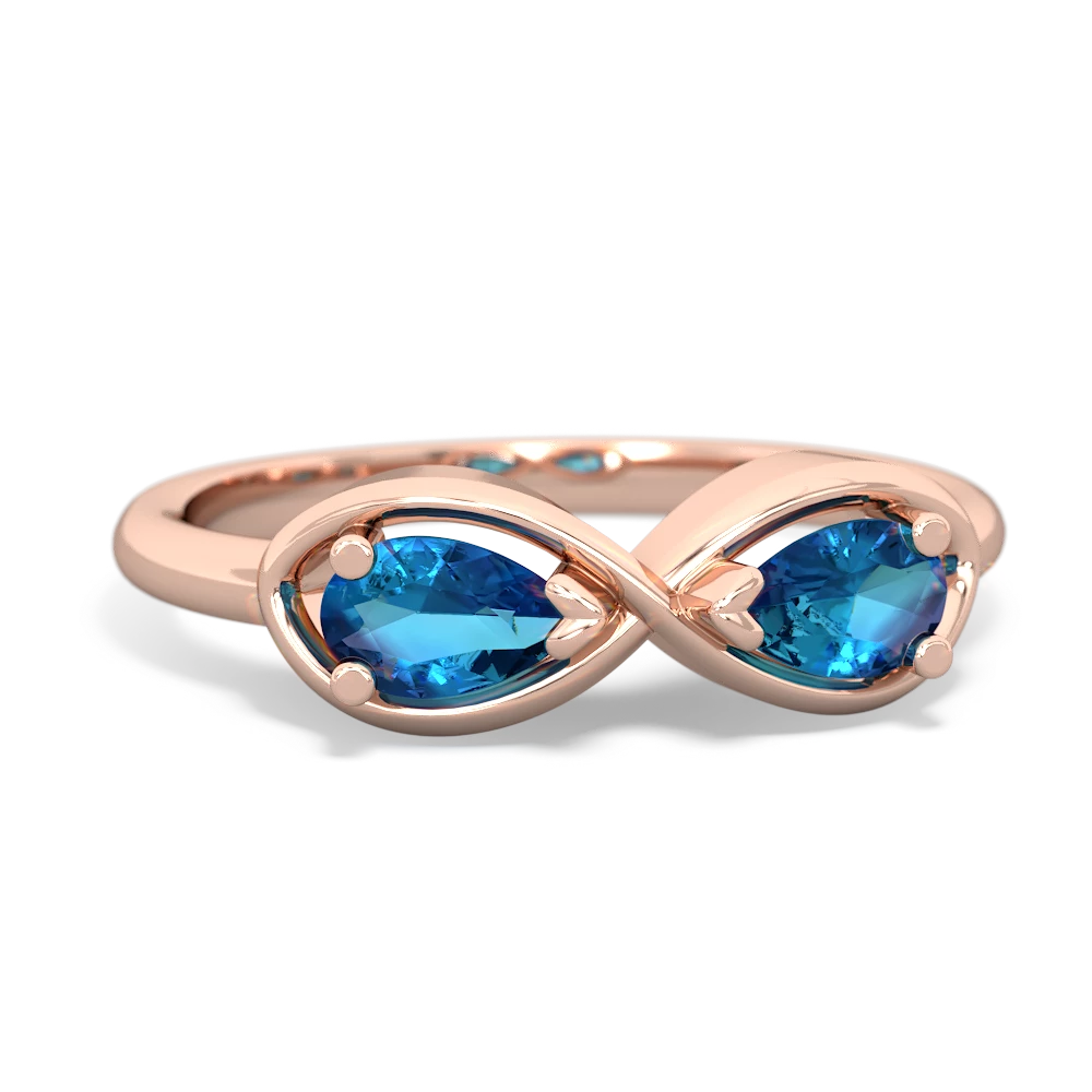 London Topaz Infinity 14K Rose Gold ring R5050