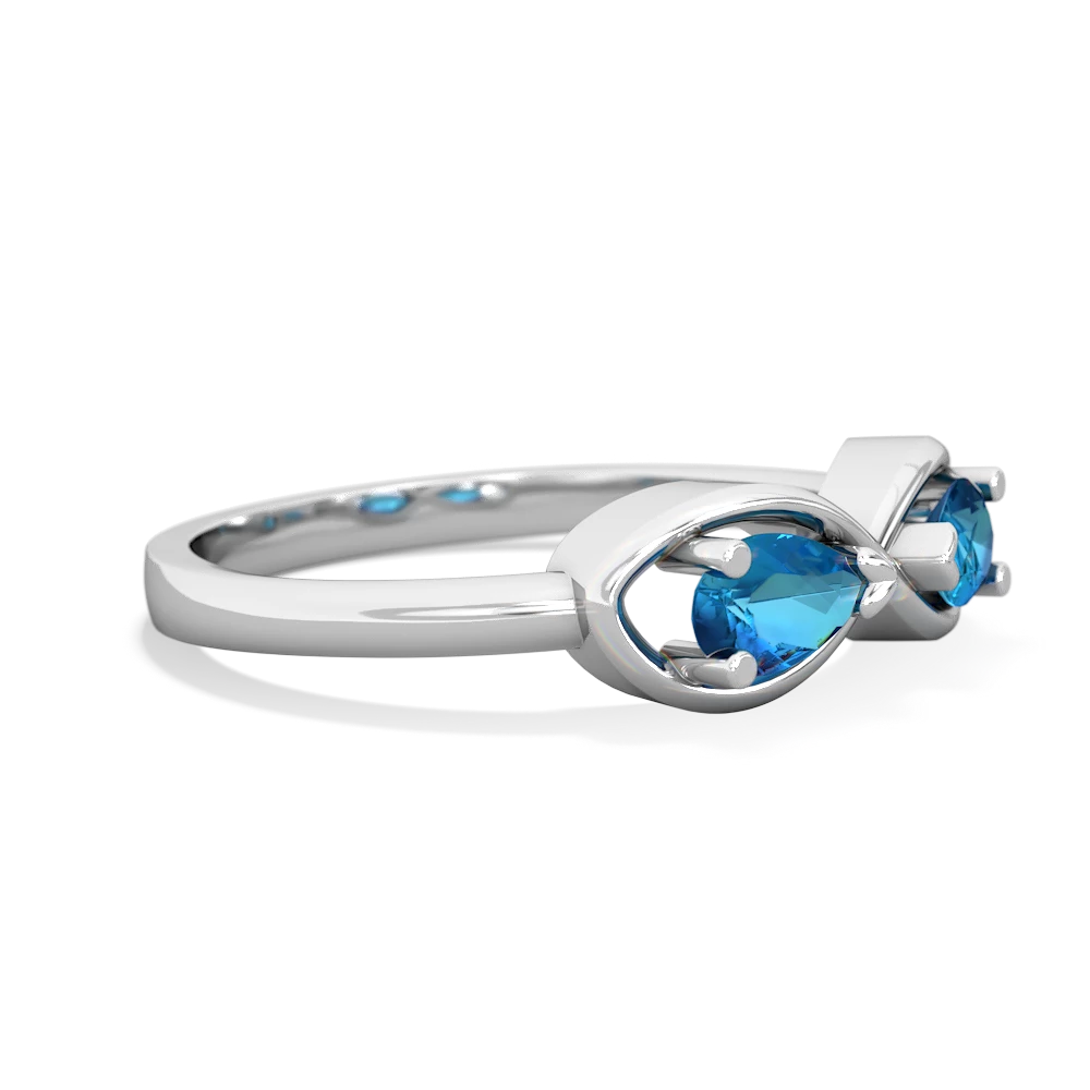 London Topaz Infinity 14K White Gold ring R5050