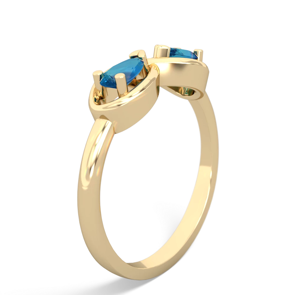 London Topaz Infinity 14K Yellow Gold ring R5050