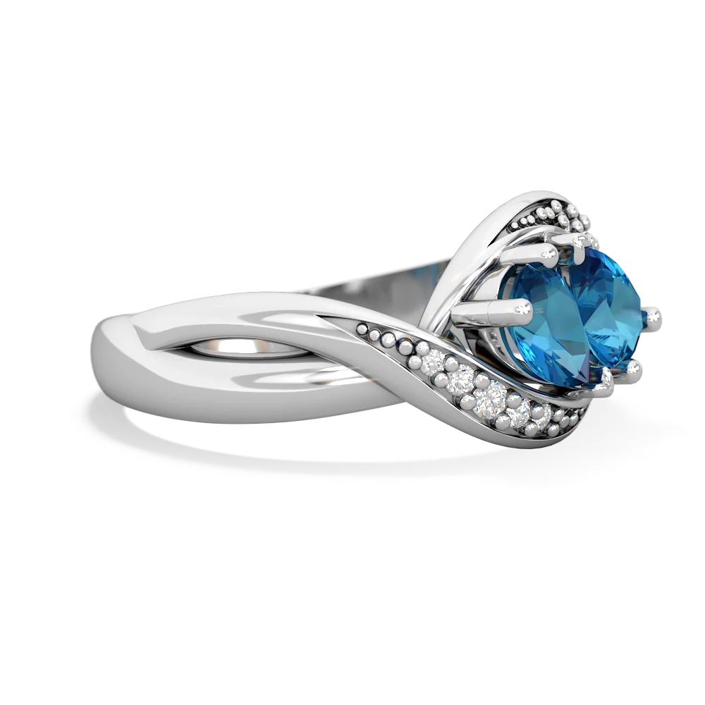 London Topaz Summer Winds 14K White Gold ring R5342