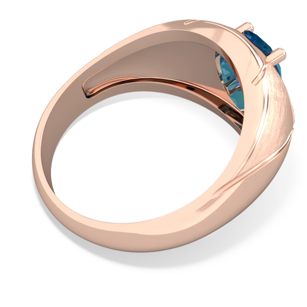 London Topaz Men's Crossroads 14K Rose Gold ring R0361