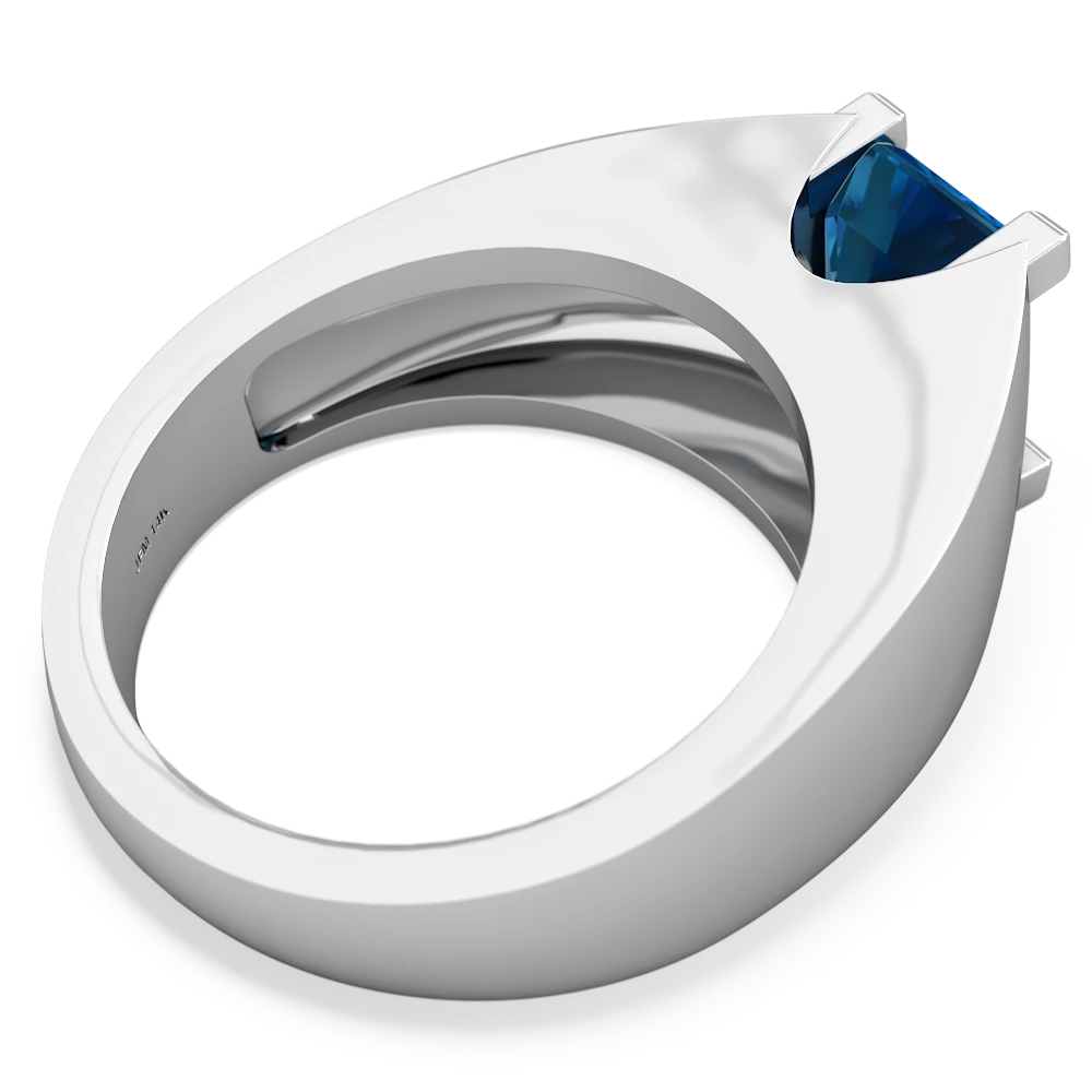 London Topaz Men's 14K White Gold ring R1836