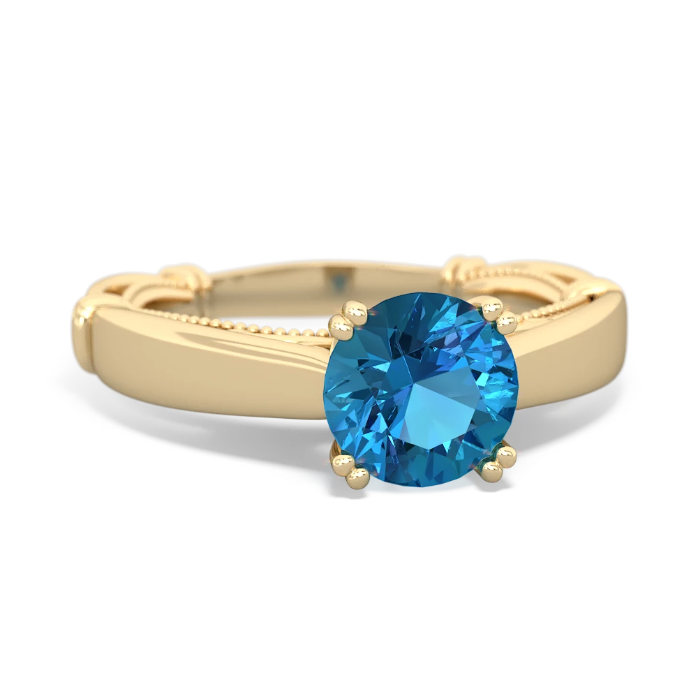 London Topaz Renaissance 14K Yellow Gold ring R27806RD