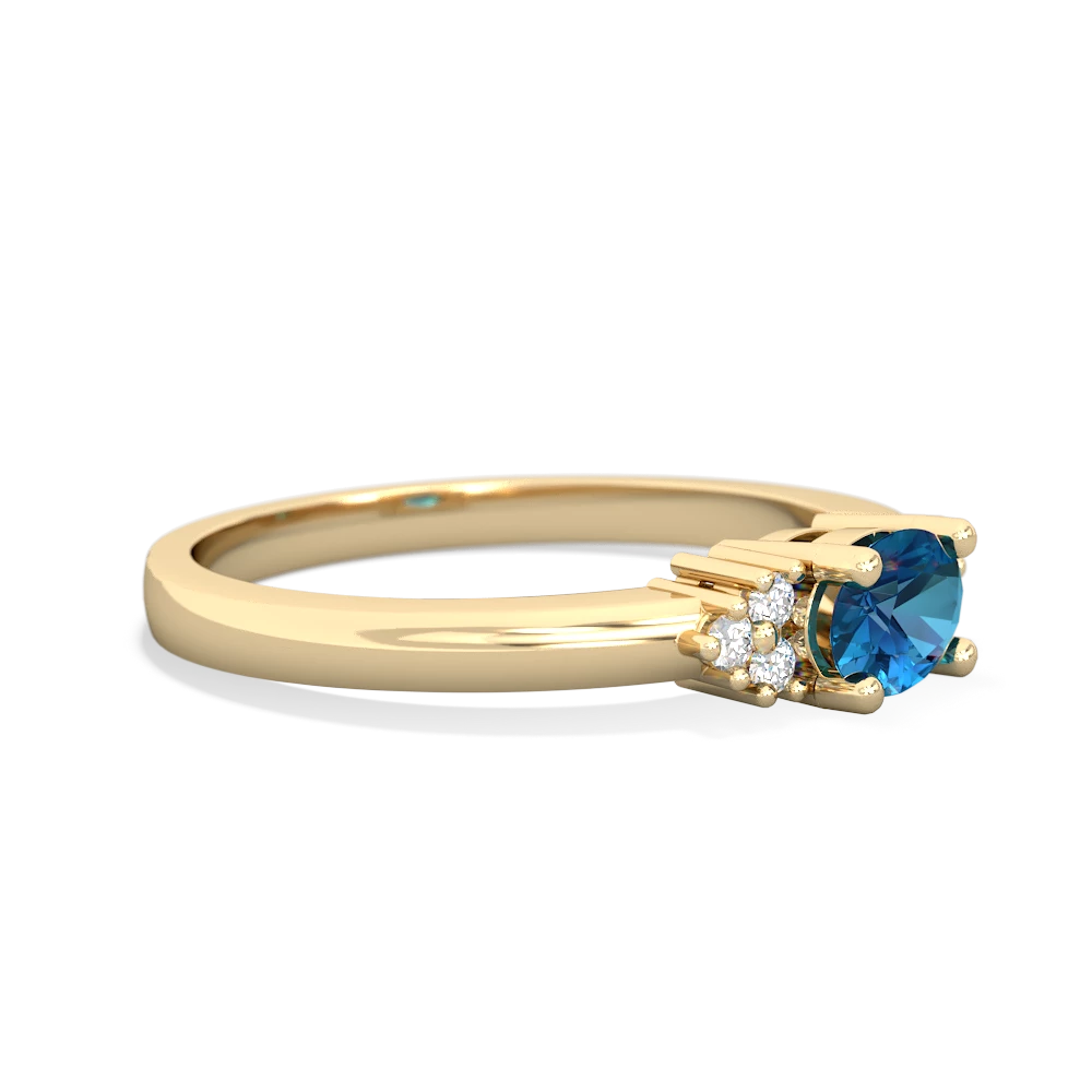 London Topaz Simply Elegant East-West 14K Yellow Gold ring R2480