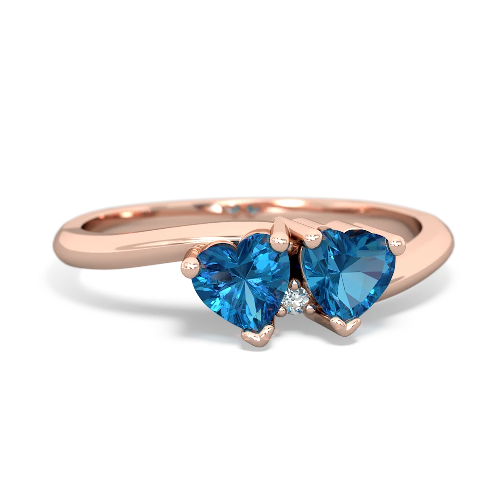 London Topaz Sweethearts 14K Rose Gold ring R5260