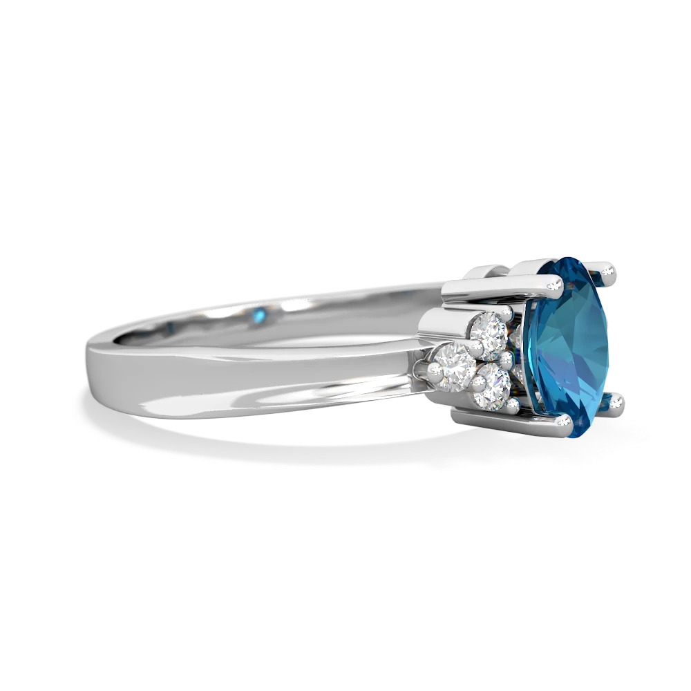 London Topaz Simply Elegant 14K White Gold ring R2113