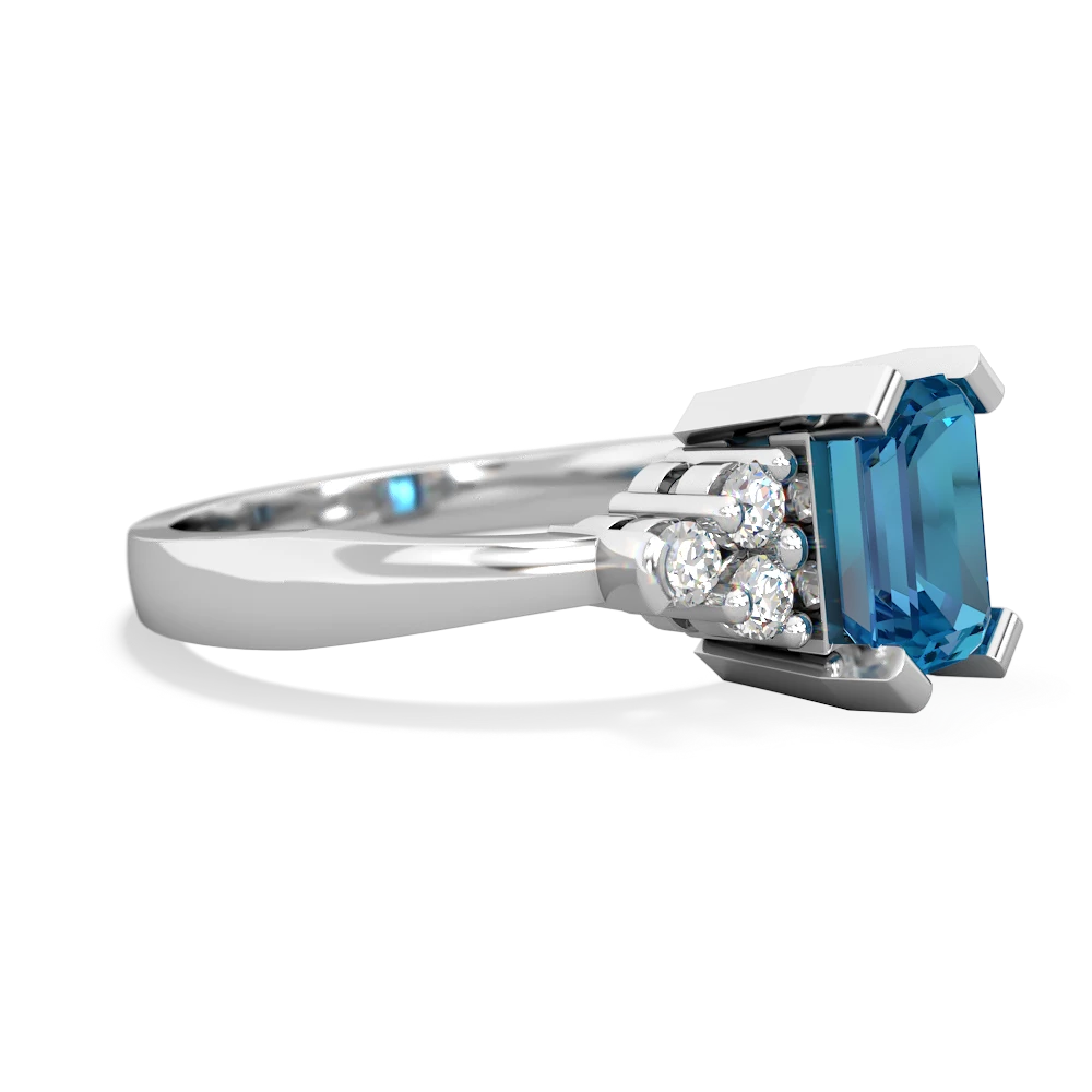 London Topaz Timeless Classic 14K White Gold ring R2591