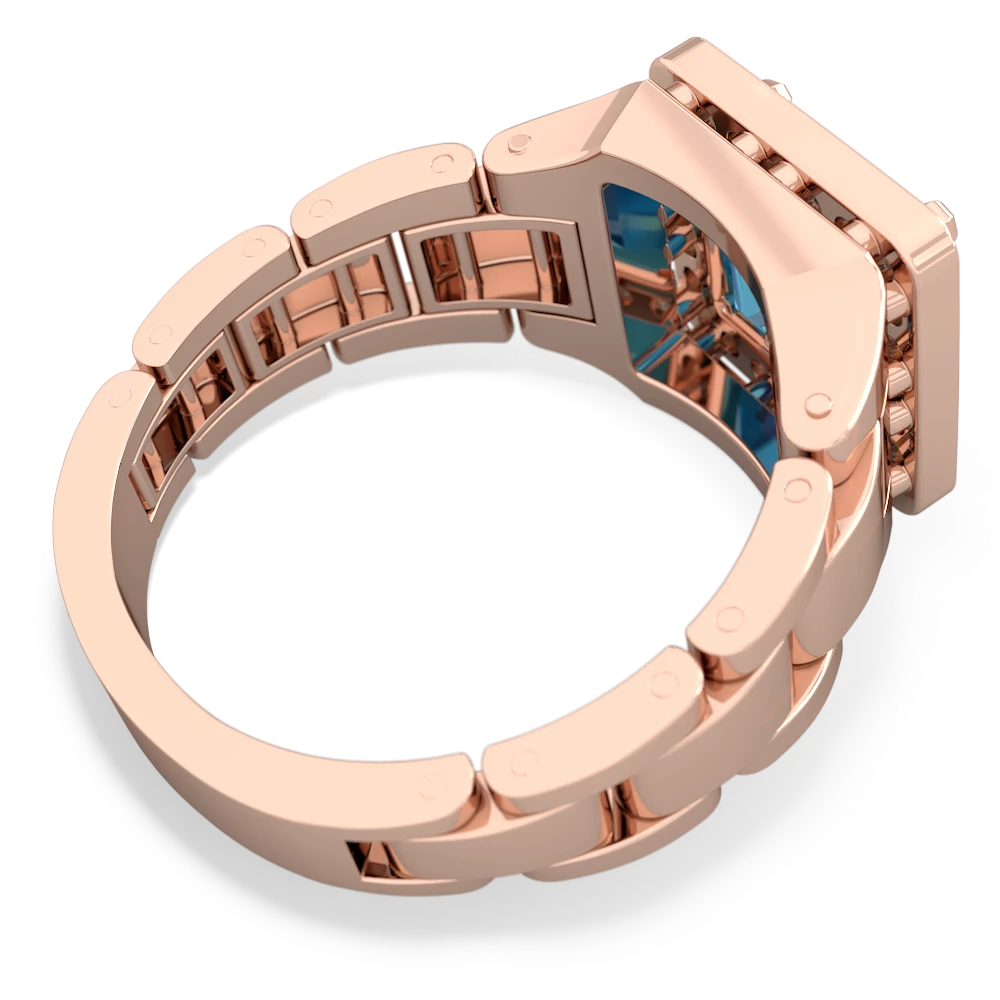 London Topaz Men's Watch 14K Rose Gold ring R0510
