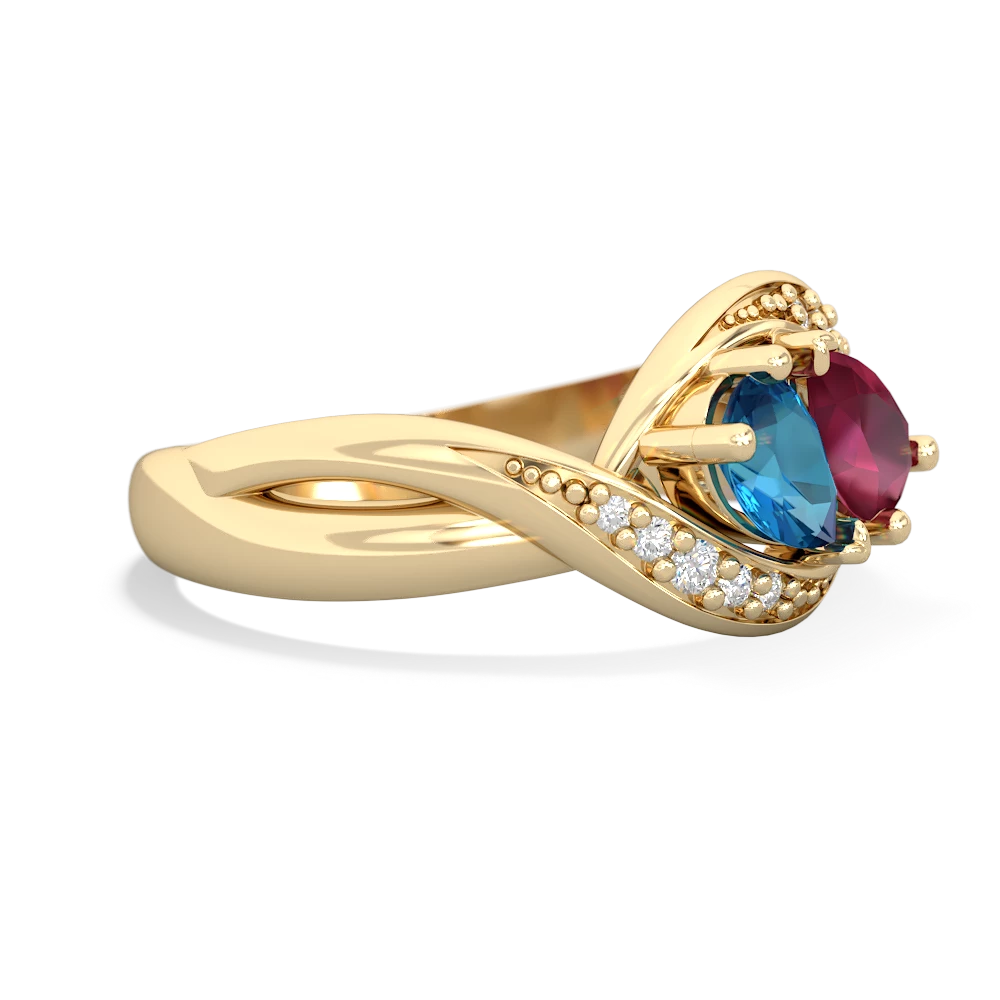 London Topaz Summer Winds 14K Yellow Gold ring R5342