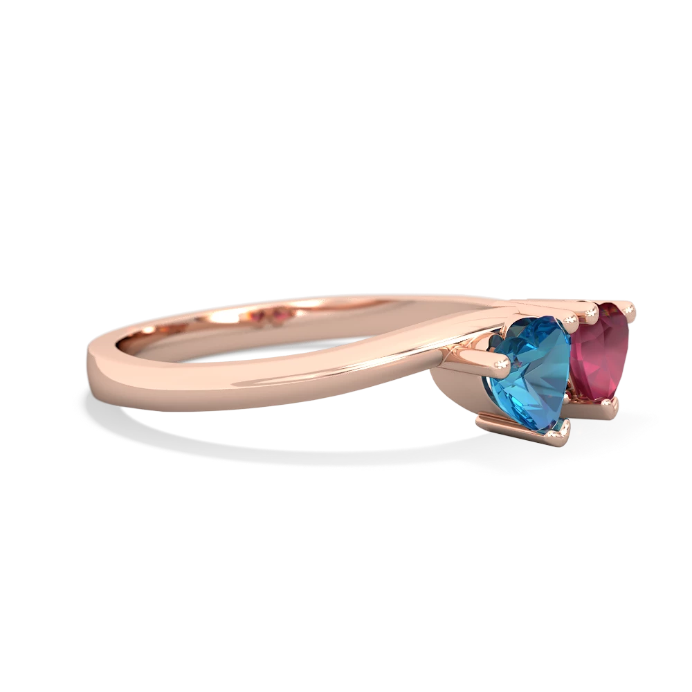 London Topaz Sweethearts 14K Rose Gold ring R5260