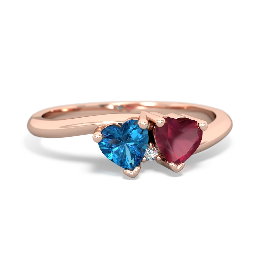 London Topaz Sweethearts 14K Rose Gold ring R5260