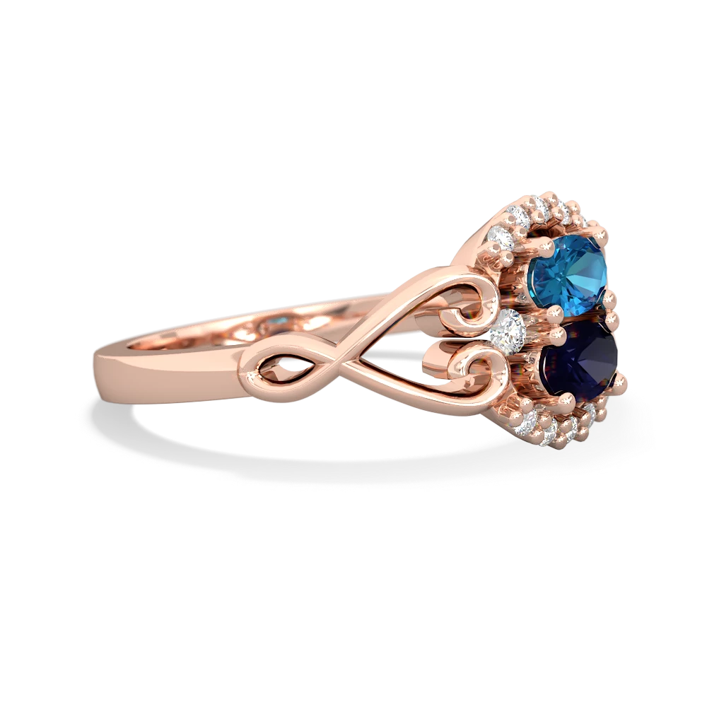 London Topaz Love Nest 14K Rose Gold ring R5860