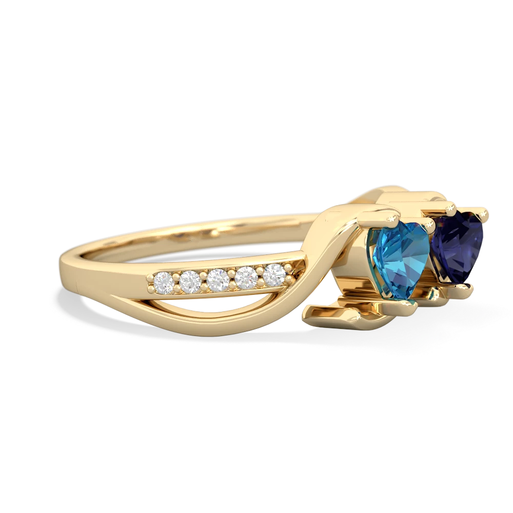 London Topaz Side By Side 14K Yellow Gold ring R3090