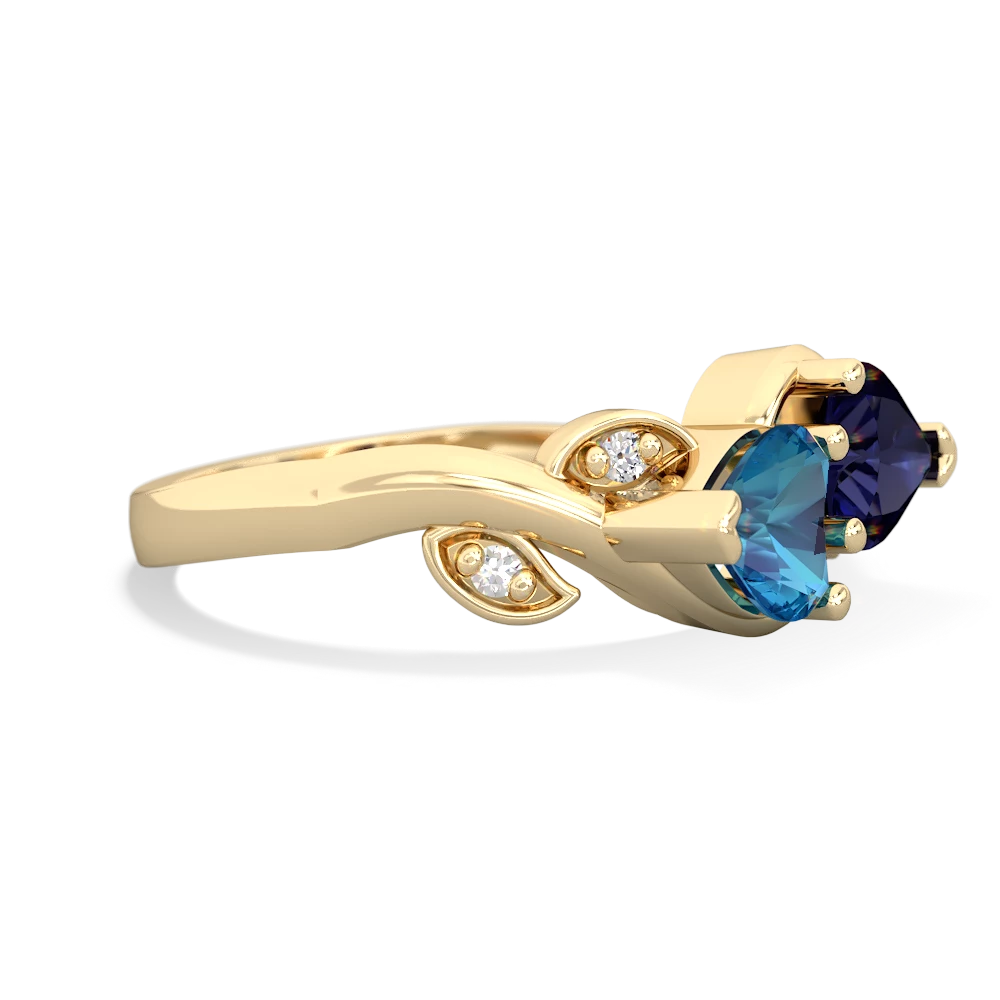 London Topaz Floral Elegance 14K Yellow Gold ring R5790