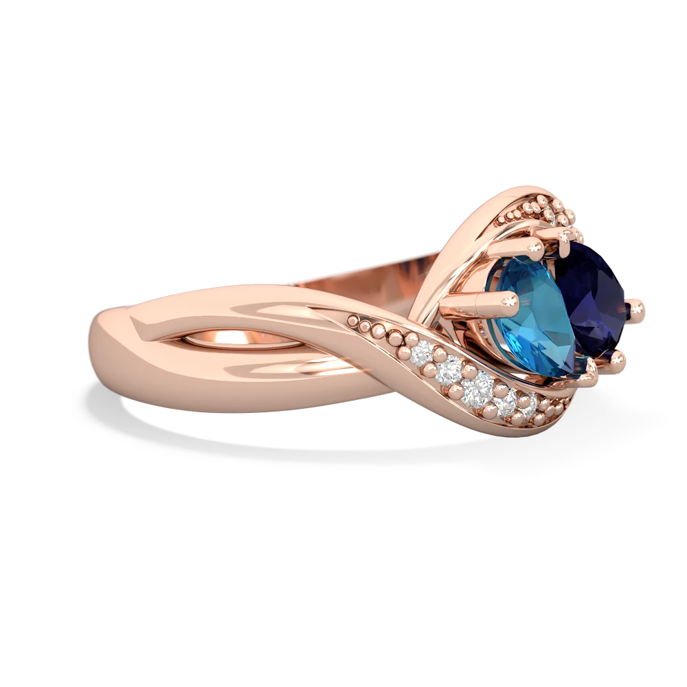 London Topaz Summer Winds 14K Rose Gold ring R5342