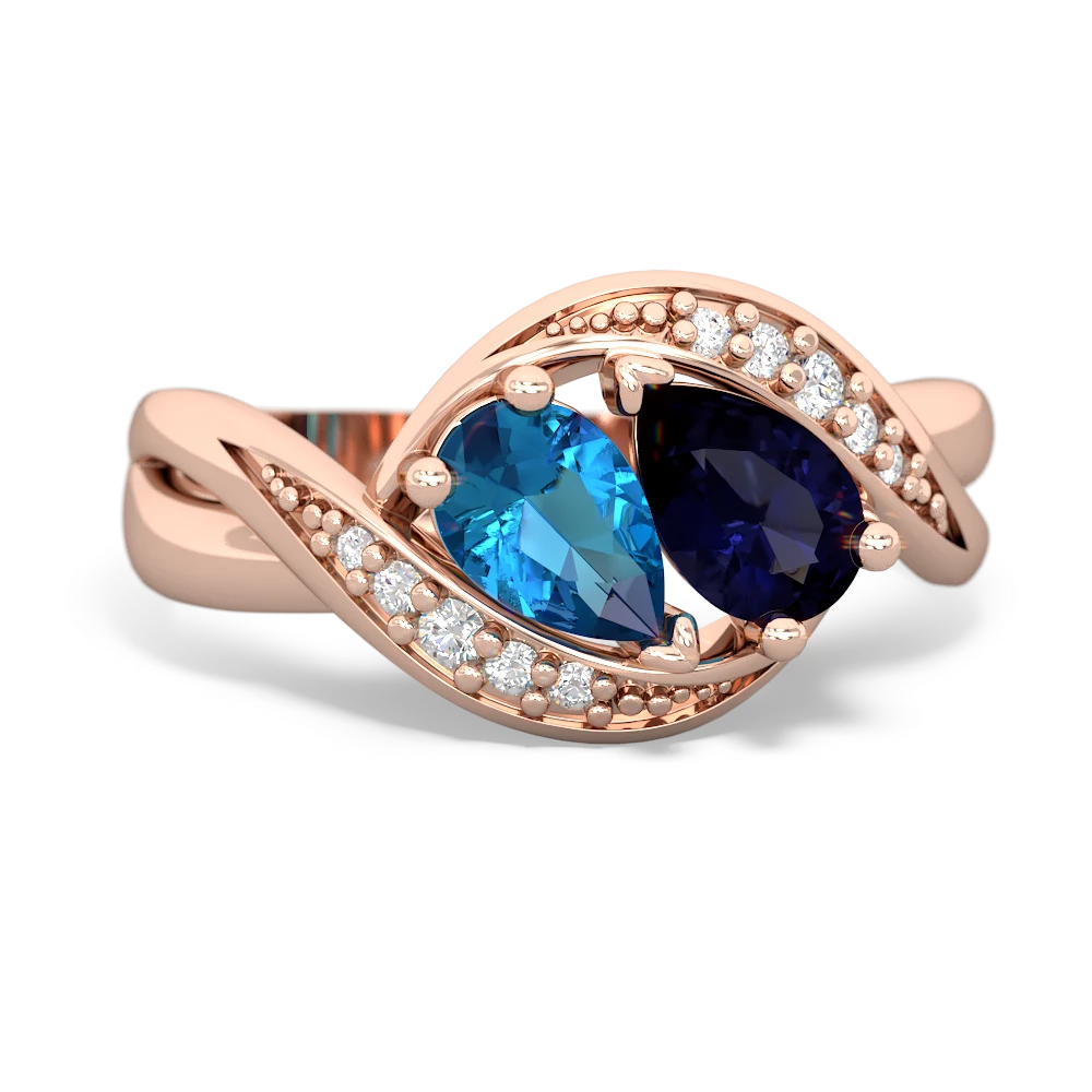 London Topaz Summer Winds 14K Rose Gold ring R5342