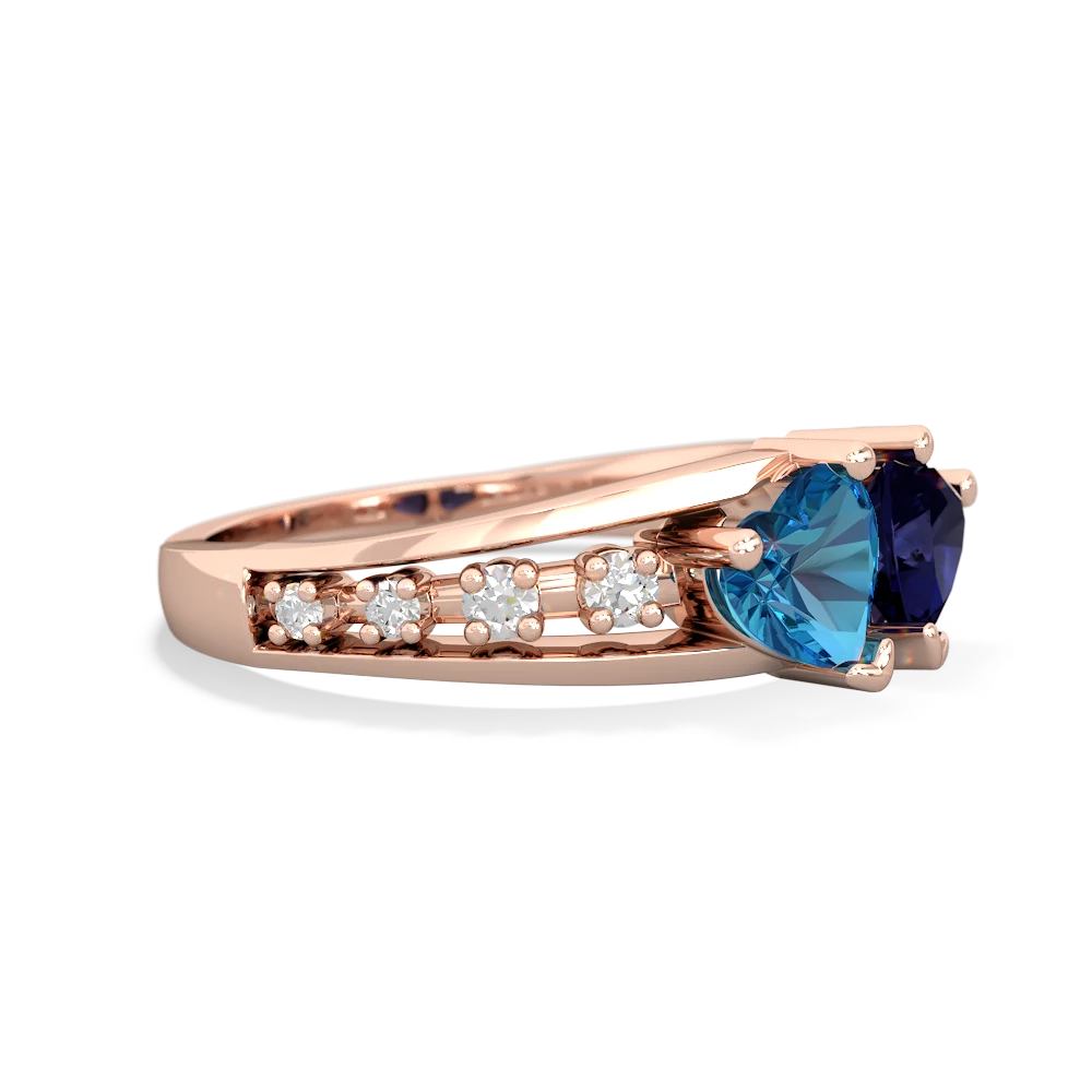 London Topaz Heart To Heart 14K Rose Gold ring R3342