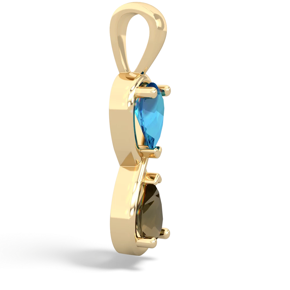 London Topaz Infinity 14K Yellow Gold pendant P5050